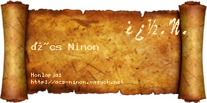 Ács Ninon névjegykártya